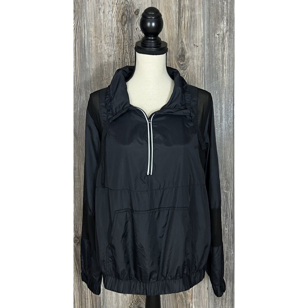 Fabletics Athletic Jacket Black, Full Zip, Mock N… - image 1